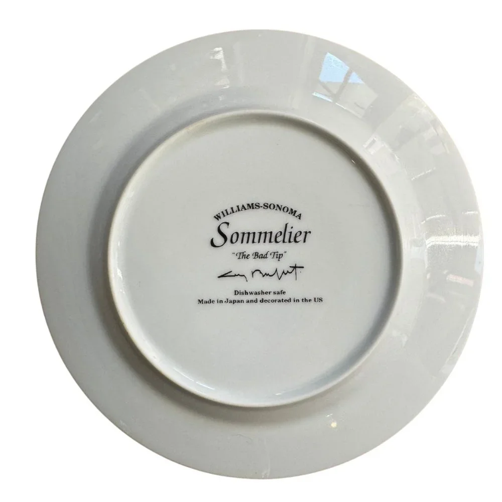 Vintage Williams-Sonoma ‘Sommelier’ Set of 6 - 8” plates Designed by Guy Buffet - Picture 9 of 9